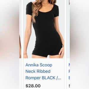 Large fits more like medium black backless romper jumper